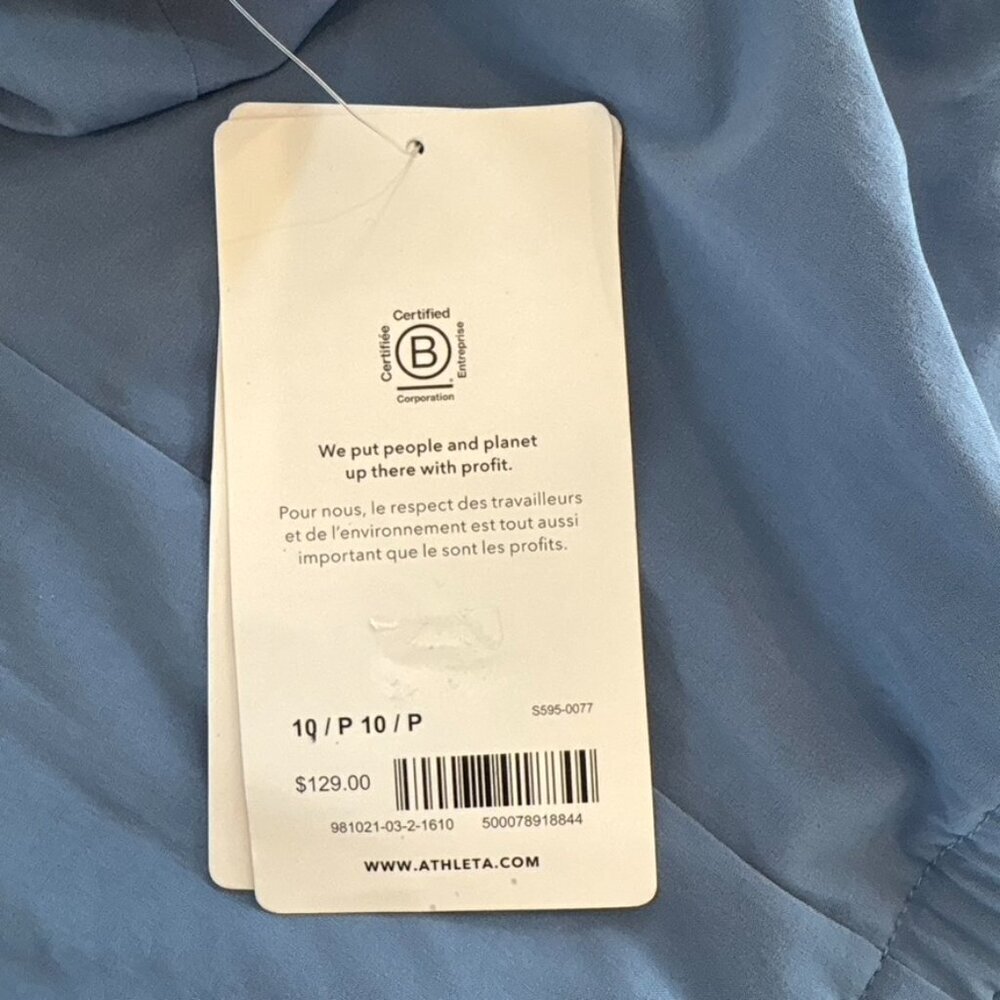 Athleta Brooklyn jumpsuit cottage blue NWT 10P Petite - Picture 10 of 11